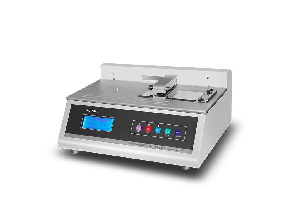 Probador de Coeficiente de Friccion de Pelicula de Embalaje. El probador de coeficiente de fricción GBPI GM-4 se utiliza para probar la suavidad, uniformidad y resistencia de sellado de películas plásticas, papel y otros materiales